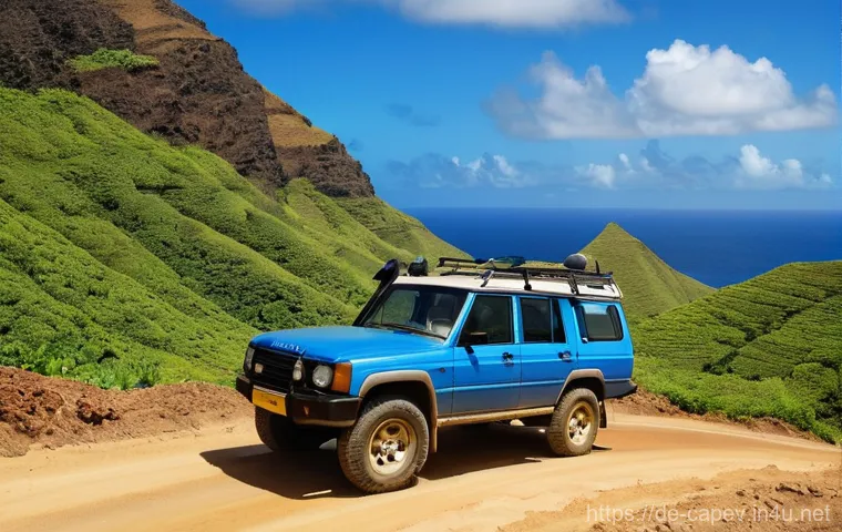 카보베르데 교통 시스템 - **Prompt 2: Scenic Ferry Journey Between Cape Verdean Islands**
    "A breathtaking view from the op...